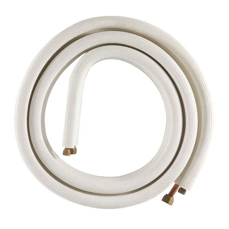 Refrigerator Parts Air Conditioning Connecting Pipe Insulated Copper Aluminum Tube with White PE Insulation