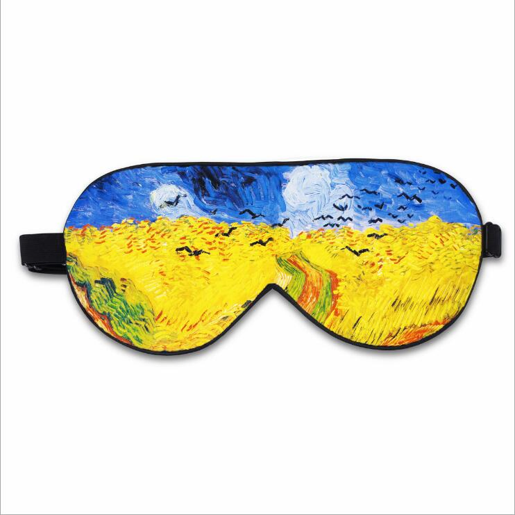 Custom Natural Silk Eye Mask with Digital Printed Patterns