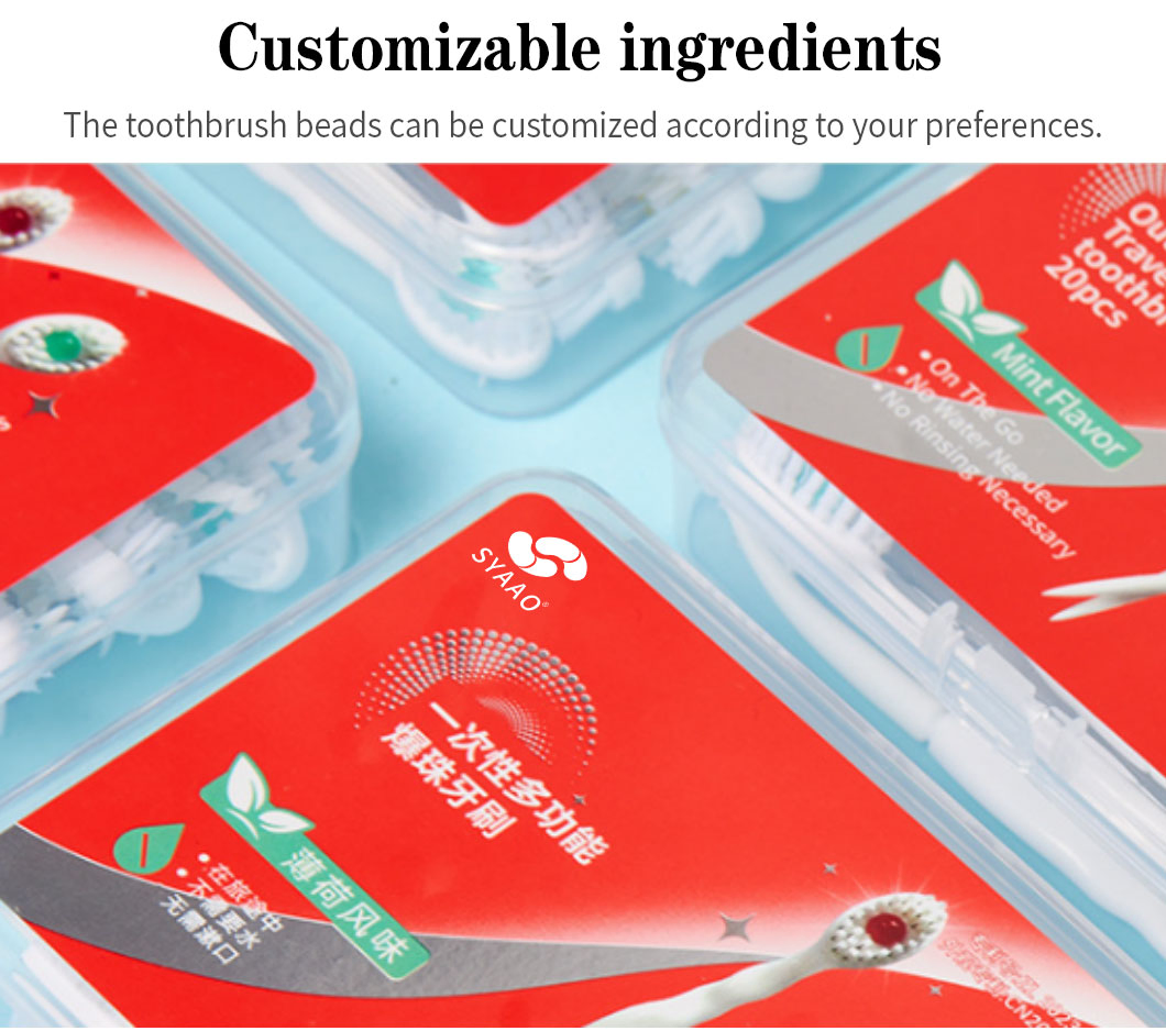 Paste Toothbrush Disposable Portable Bursting Bead Toothbrush with One Brush