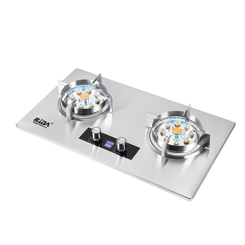 5.2kw Stainless Steel Built-in Gas Cooker Double Burner Gas Hob Cooktop