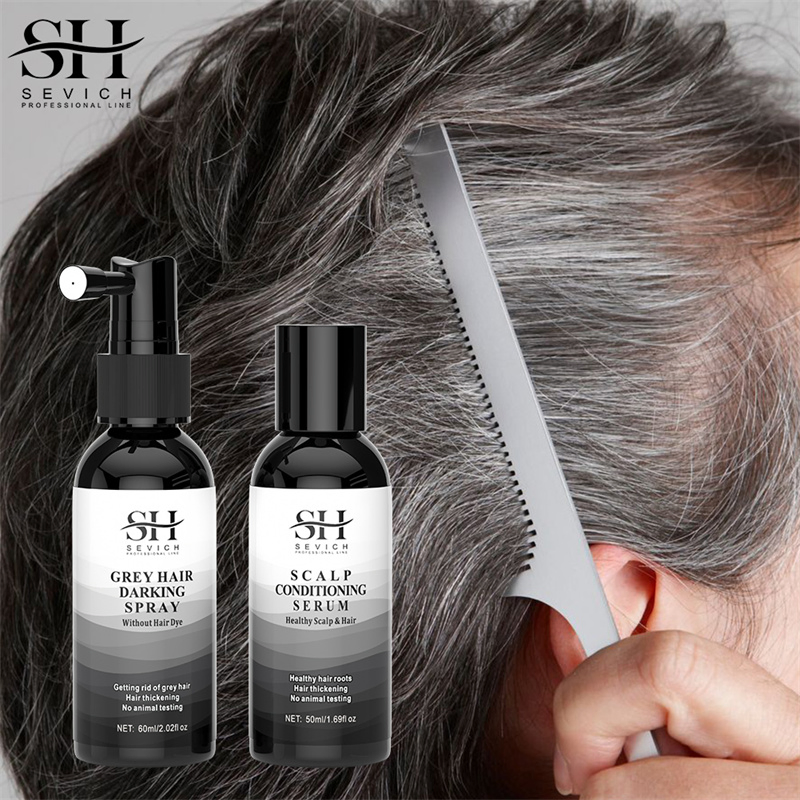Private Label Anti Grey Hair Treatment Best Hair Darkening Lotion and Cream