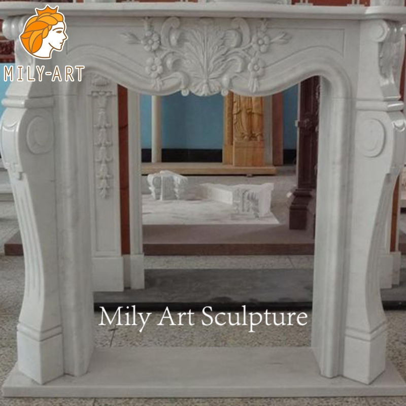 Factory Price Detailed Carving Marble Fireplace Surround