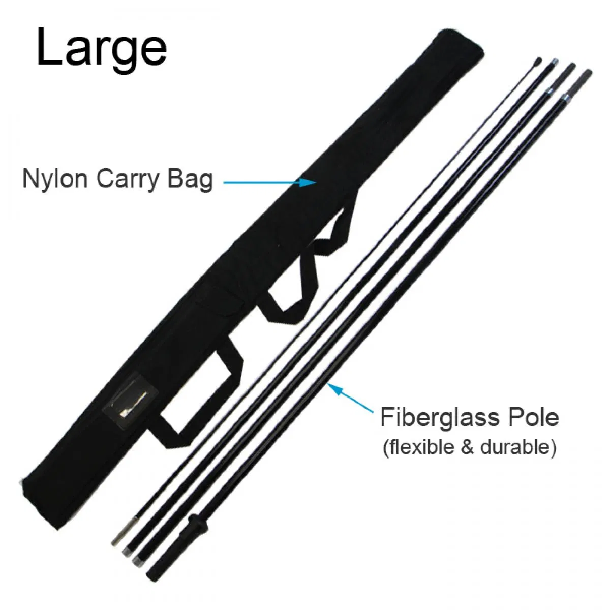 Aluminum and Fiberglass Beach Flagpoles 280cm