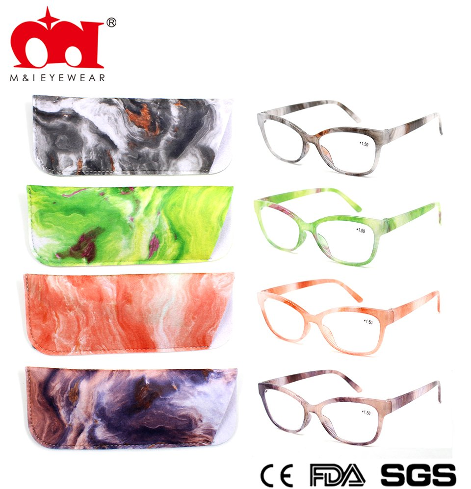 Stylish Reading Glasses and Eyeglasses Pouch with Paper Transfer (WRP902008)