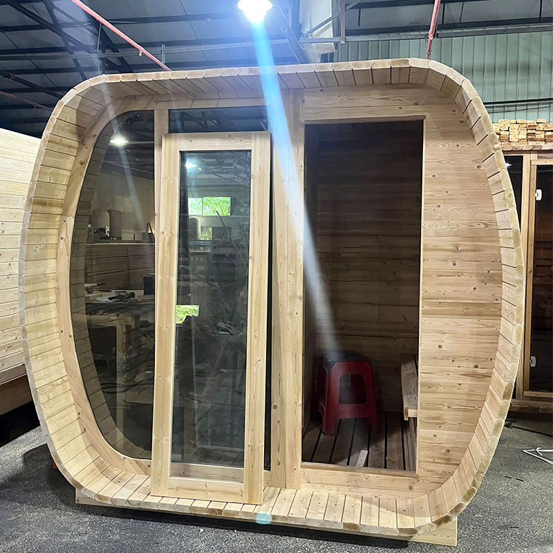 Уличная кубическая сауна на 2-3 человек с раздевалкой