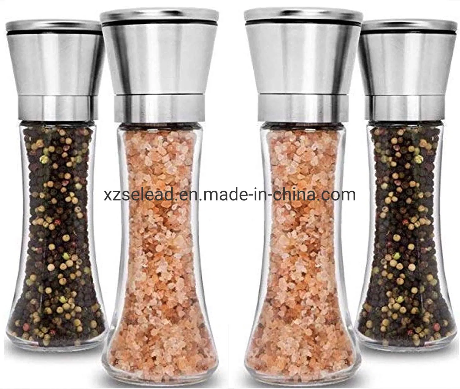 Stainless Steel Salt and Pepper Grinder Pepper Mill and Salt Mill Spice Grinder with Adjustable Coarseness