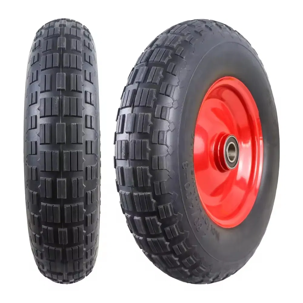 3.50-8 Top Quality Light Duty Wheelbarrow PU Wheel Tire Solid PU Foam Wheels