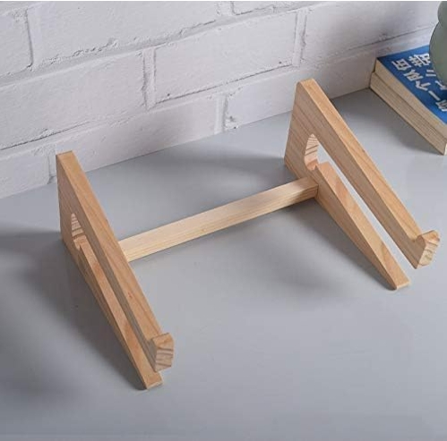 Wooden Notebook Holder Mount Stand Vertical Wood Laptop Stand