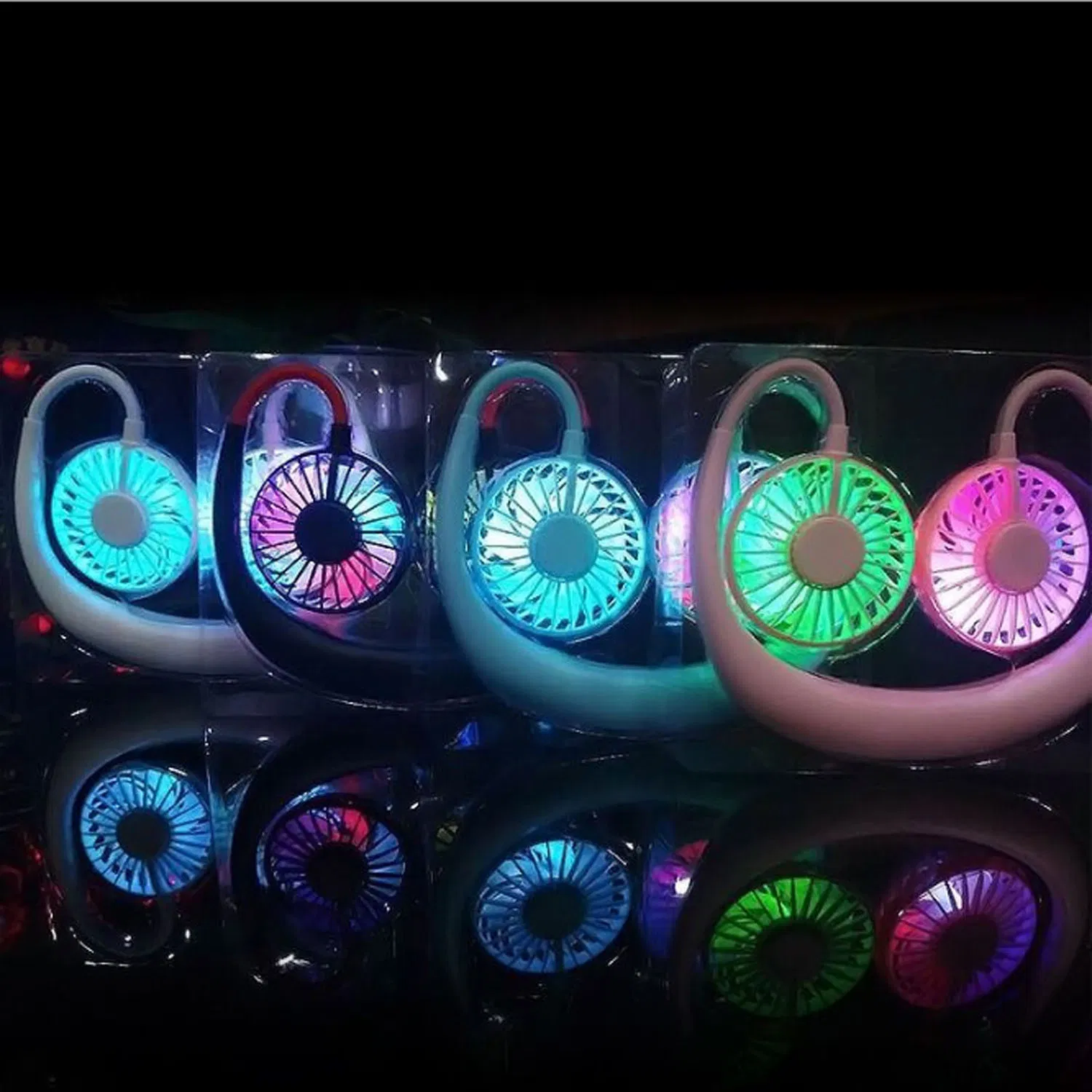 USB Personal Fan- Portable Mini Fan Headphone Design Neckband Fan