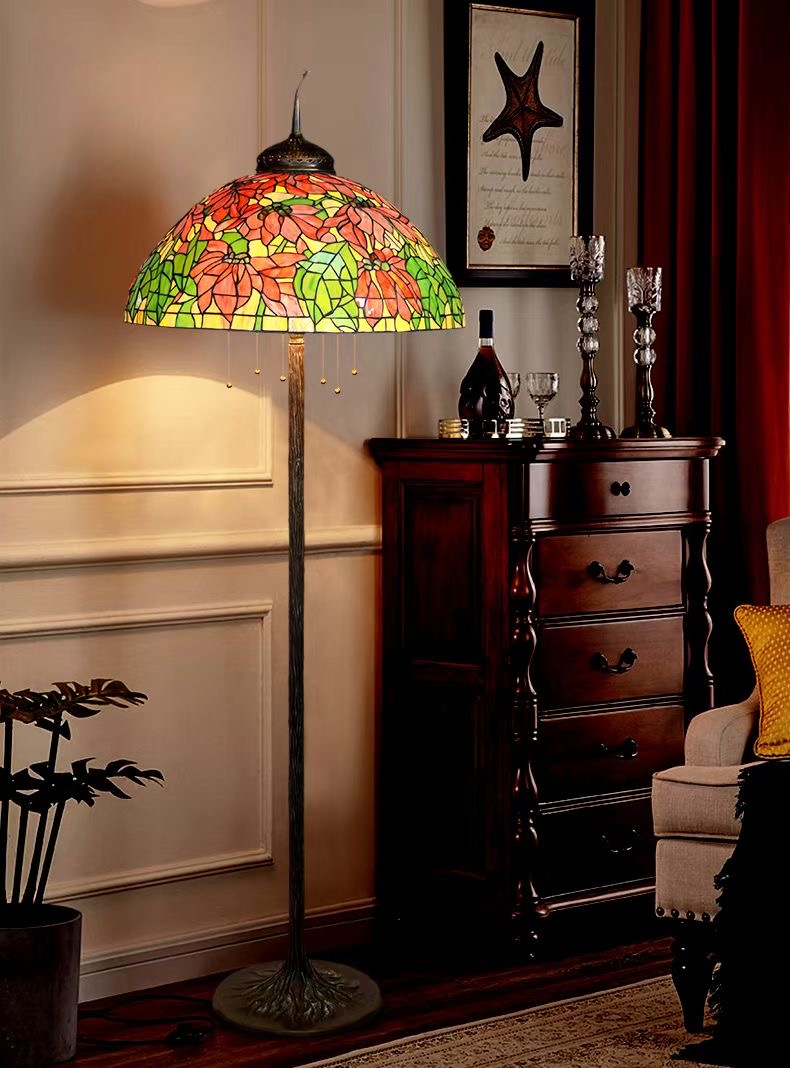 New Fashion Decoratiove Stained Glass Tiffany Floor Lamp for Home