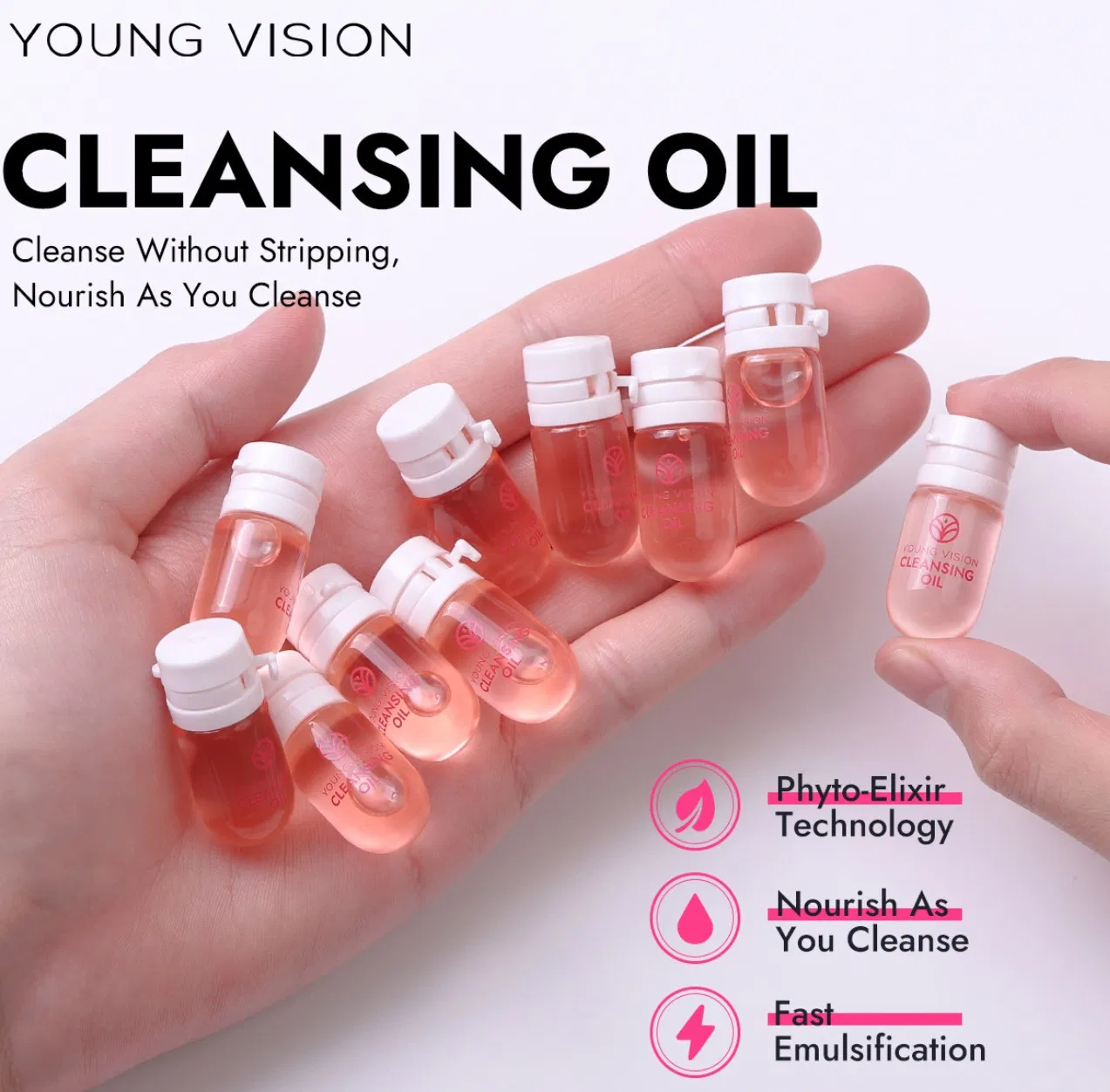 Portable Travel Size All-in-One Cleansing Oil Convenient Everyday Travel Carry It for Use Makeup Remover Oil Natural Cleansing Oil for Sensitive Skin