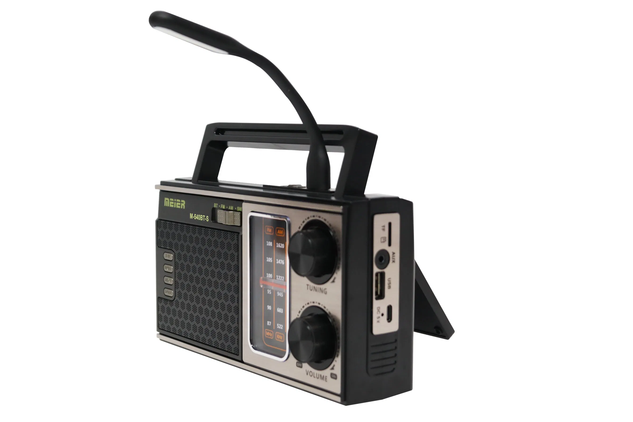 Other Portable Audio Appliances Portable 3-Band Am FM Sw Radio, LED Light, TF Card and MP3 Player, Solor Panel Bluetooth Speaker Reading Lights Meier M-540bts