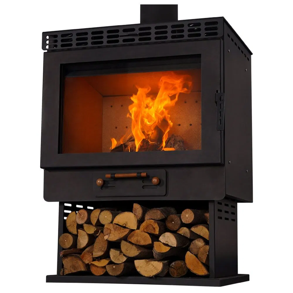 Joechan Black Item Wood Wall Mounted Bonfire Outdoor Wood-Burning Fire Pit Brasero Fireplace QC-01