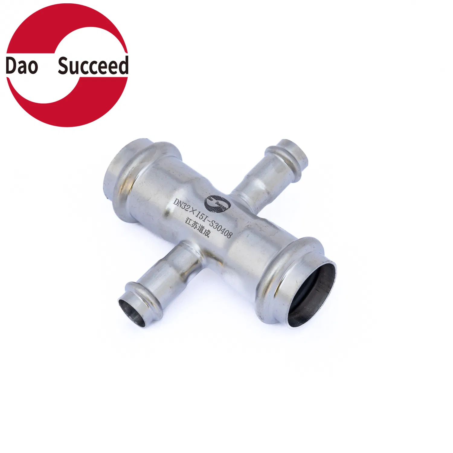 Wholesale SUS304/316L V Profile Stainless Steel Pipe Fitting Reducing Cross