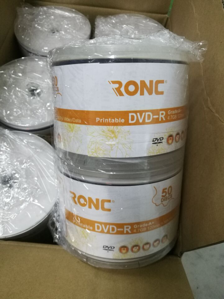 DVD-R диски 4.7GB, 16x, Grade A+ (50 шт.)