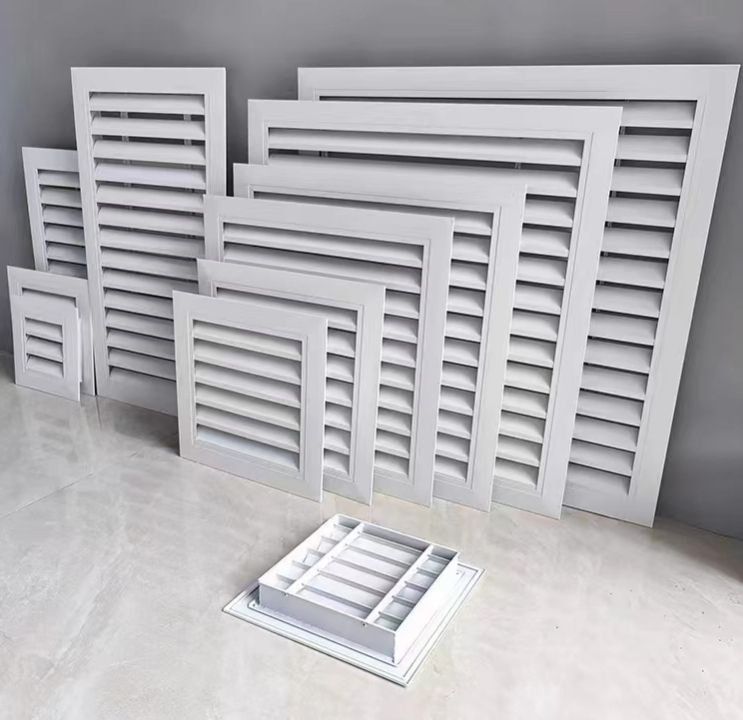 Manufacturer's Double Deflection Air Vent Grille Aluminum Ceiling Plantation Shutter Ventilation Grille Louvers