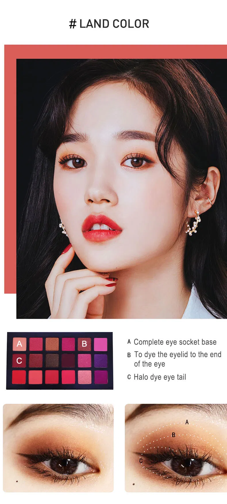 18 Color Earth Color Mashed Potatoes Eyeshadow Matte Pearlescent Eyeshadow