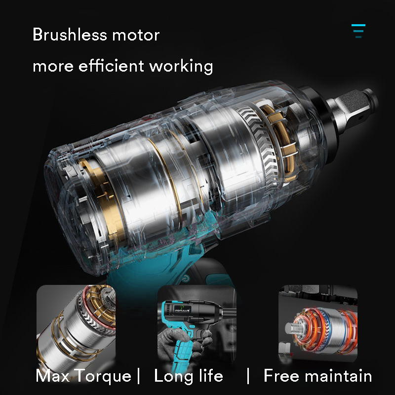 Беспроводной гайковерт Populus 20V, 1/2", 294 Н·м