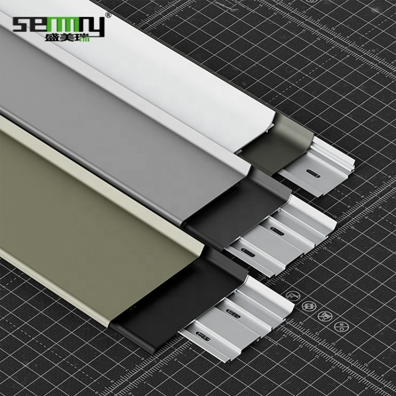 Modern Kitchen Cabinet Baseboard Aluminium Profile Multiple Colors Matching Wall Skirting Board