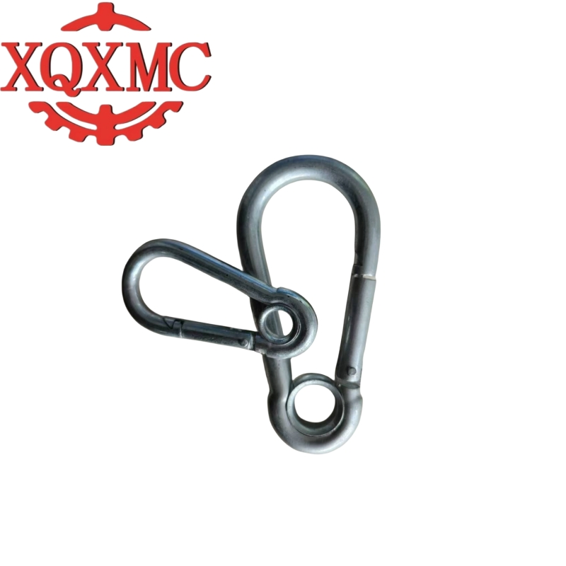 New Style High Quality Iron Solid Brass DIN5299A Fixed Tactical Spring Carabiner Snap Hook with Eye