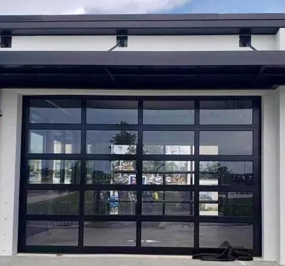 Hot Sale Aluminum Alloy Vertical Fold up Glass Garage Door