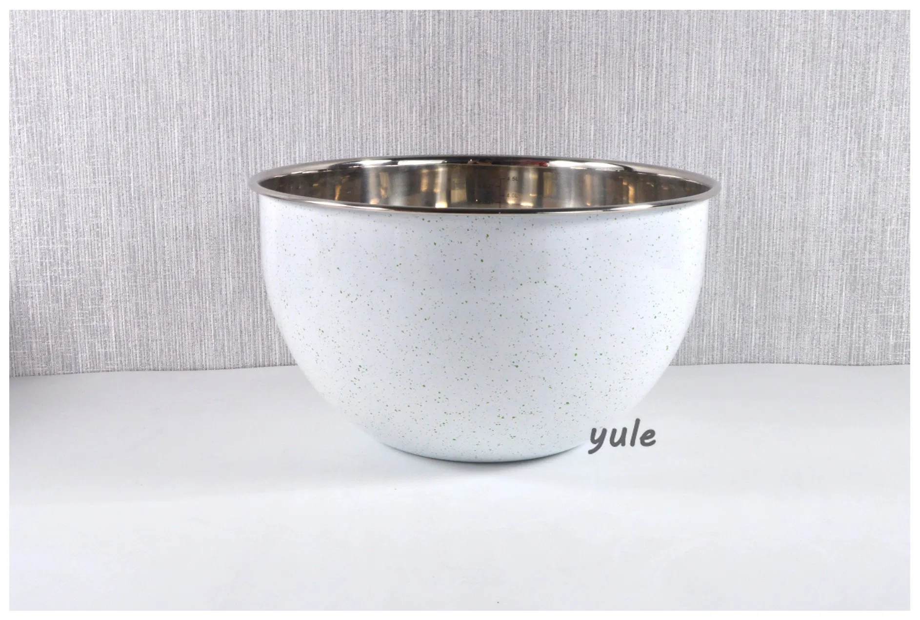 Factory Wholesale Colorful Speckled Bowl Kitchenware Stackable Kitchen Bowls Stainless Steel Mixing Bowls with Lid
