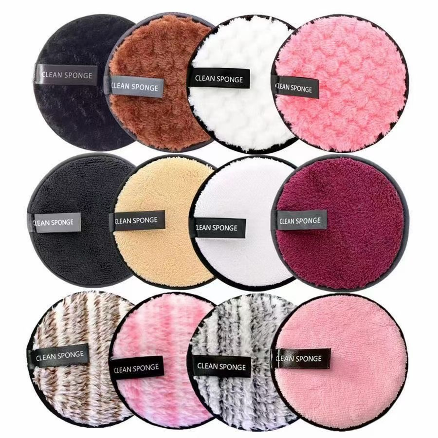 Washable Cleansing Sponge Face Cleansing Pad Reusable Facial Microfiber Makeup Removal Pads