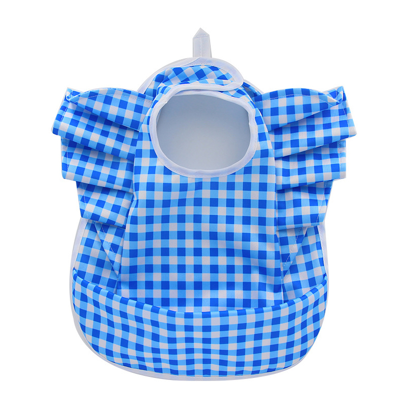 New Baby Bib with Lace, Polyester Waterproof Bib and Food Bag