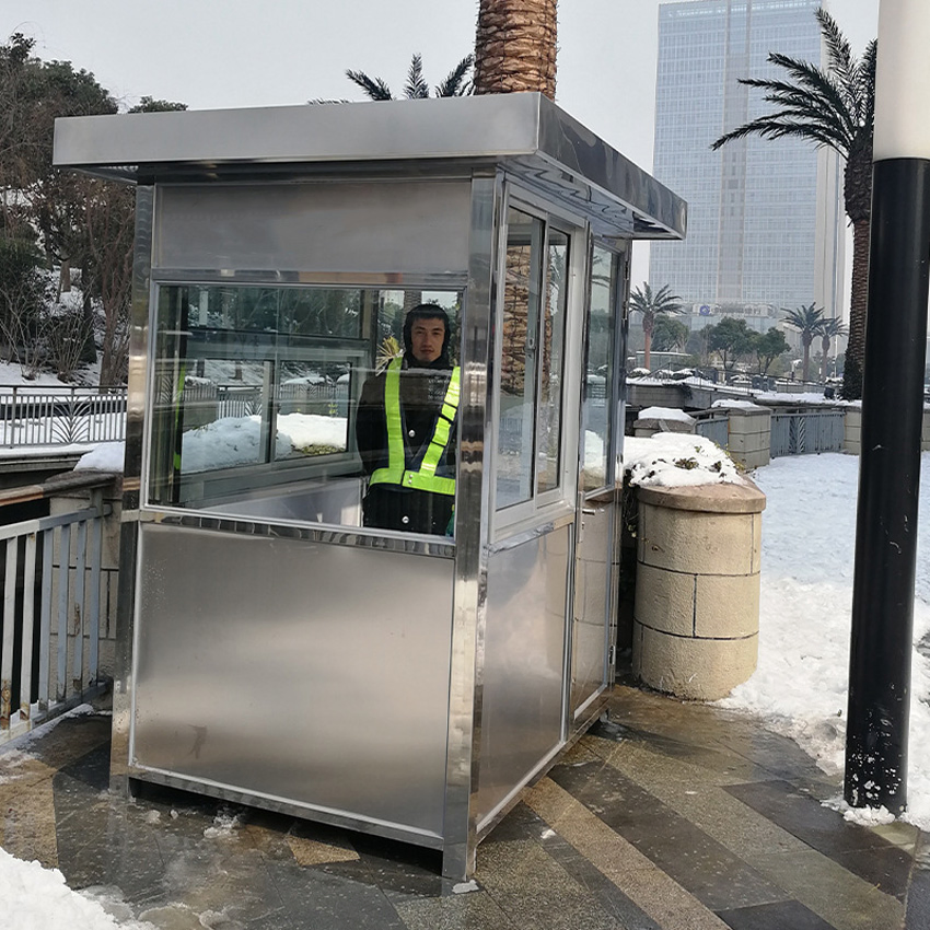 Cheap Portable European Style Real Stone Paint Outdoor Security Community School Duty Guard Container House for Kiosk