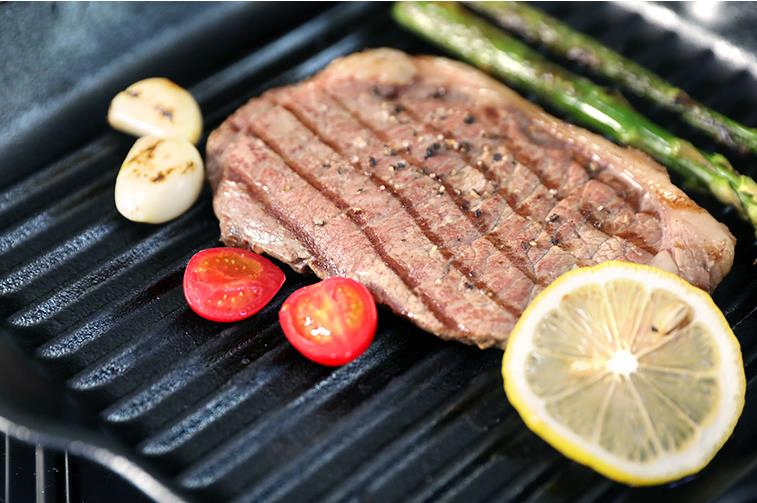 Cast Iron Cookware Kitchen Ware Flat Enamel Cooking 27cm Pan