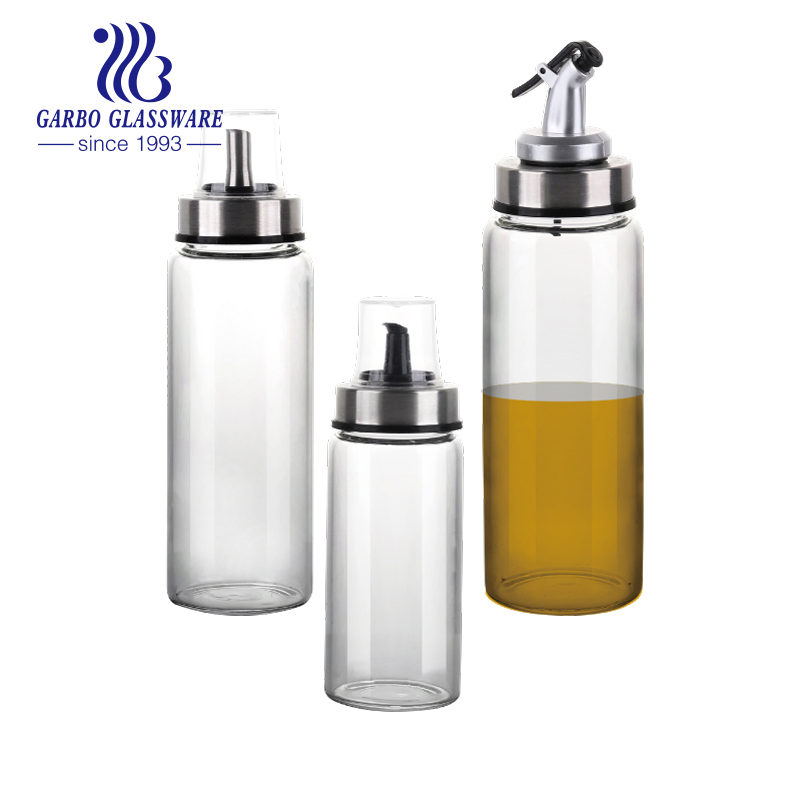 Wholesale Kitchen Borosilicate Glass Oil Bottle Cruet 500ml Oil Dispenser Glass Olive Oil Bottle Is Machine Glass Oil Bottle