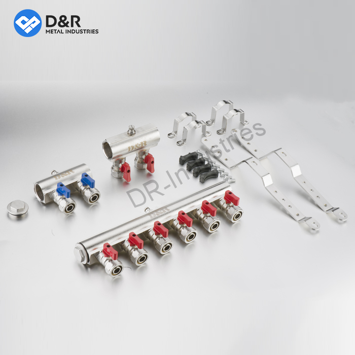 Copper Pipe Heating Flowmeter Manifold