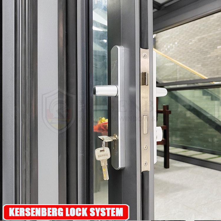 Internal Aluminium Bi Fold Folding Balcony Patio Doors Aluminum Vertical Folding Door