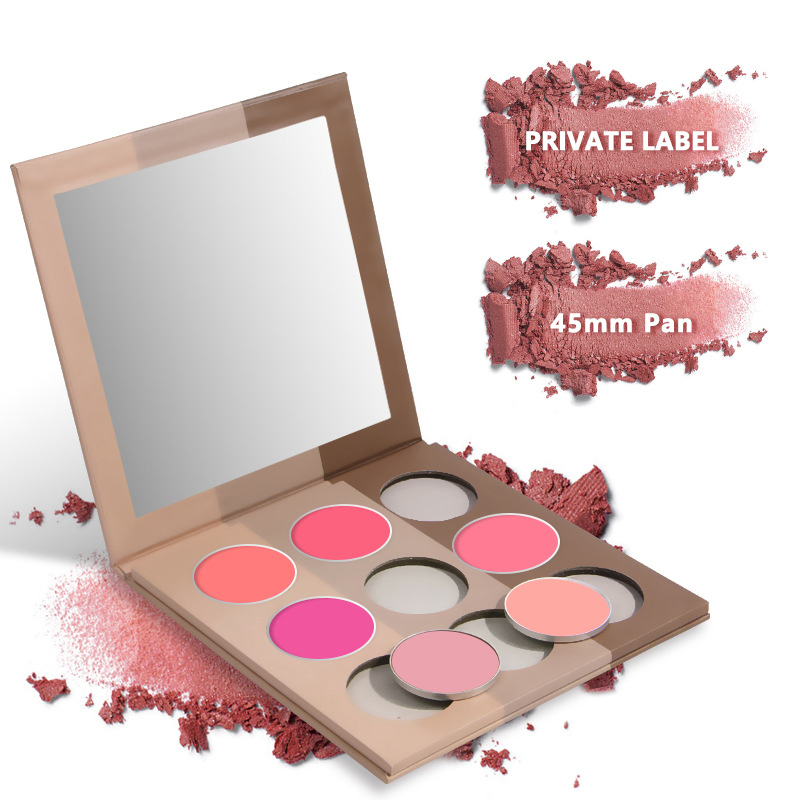 Customizable Blush Shades Makeup Professional DIY Blush Powder/Cream Palette