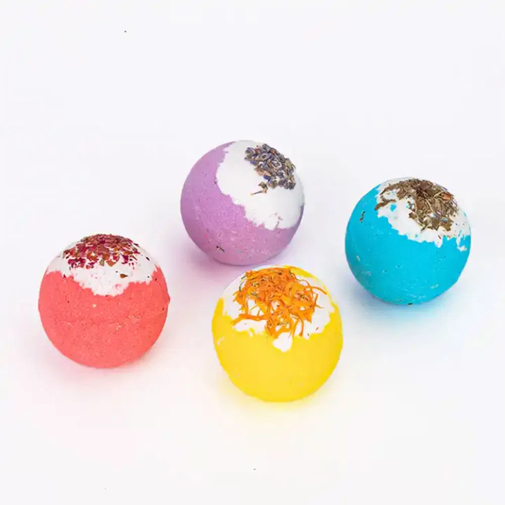 Supplies Natural Vegan Bubble Dried Flower Plant Bath Bomb for Gift Set
