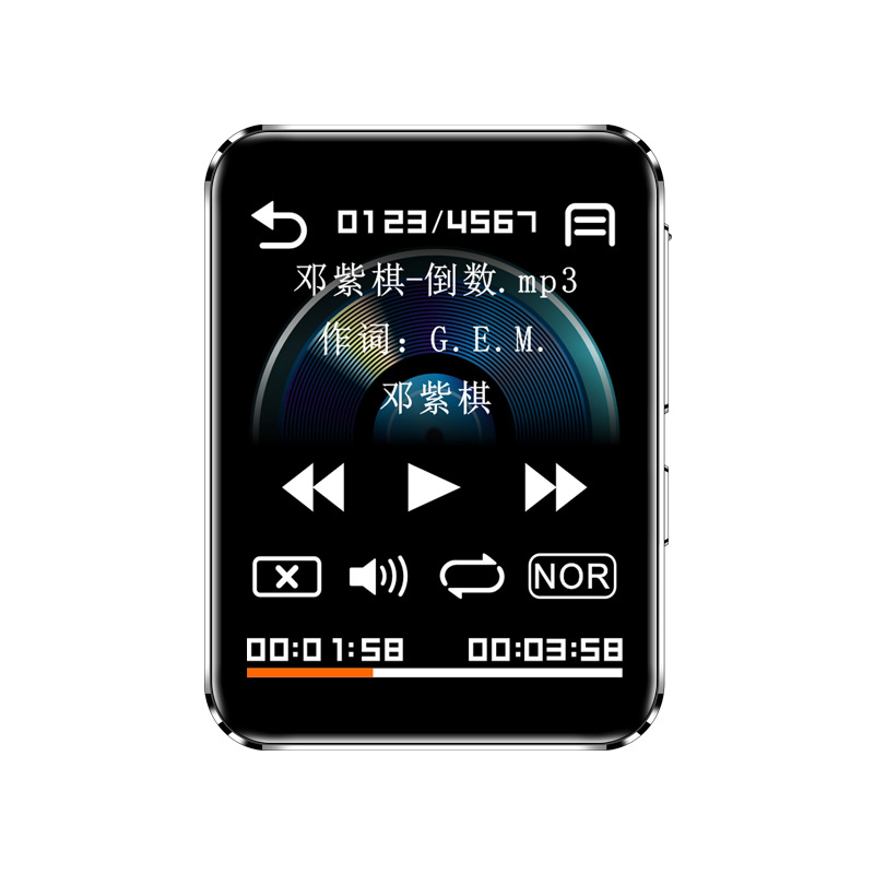 2.0 Inch Touchscreen MP3 Music Player 32GB Sports Player Bluetooth Radio Voice Recorder Supports Wav Audio Format Tiktok