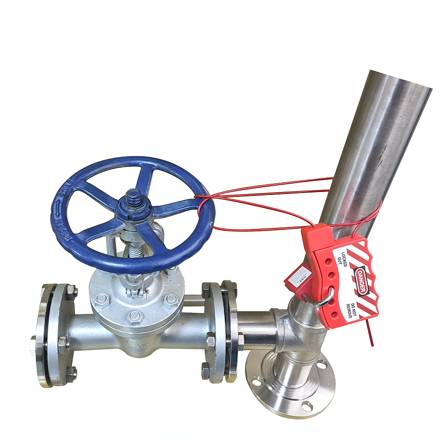 Universal Stainless Steel Cable Lockout Device for Equipment Safety