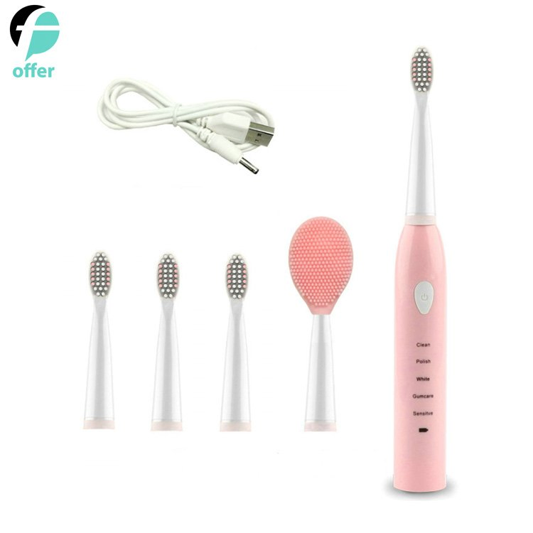 Ultra Whitening Pink Electric Toothbrush