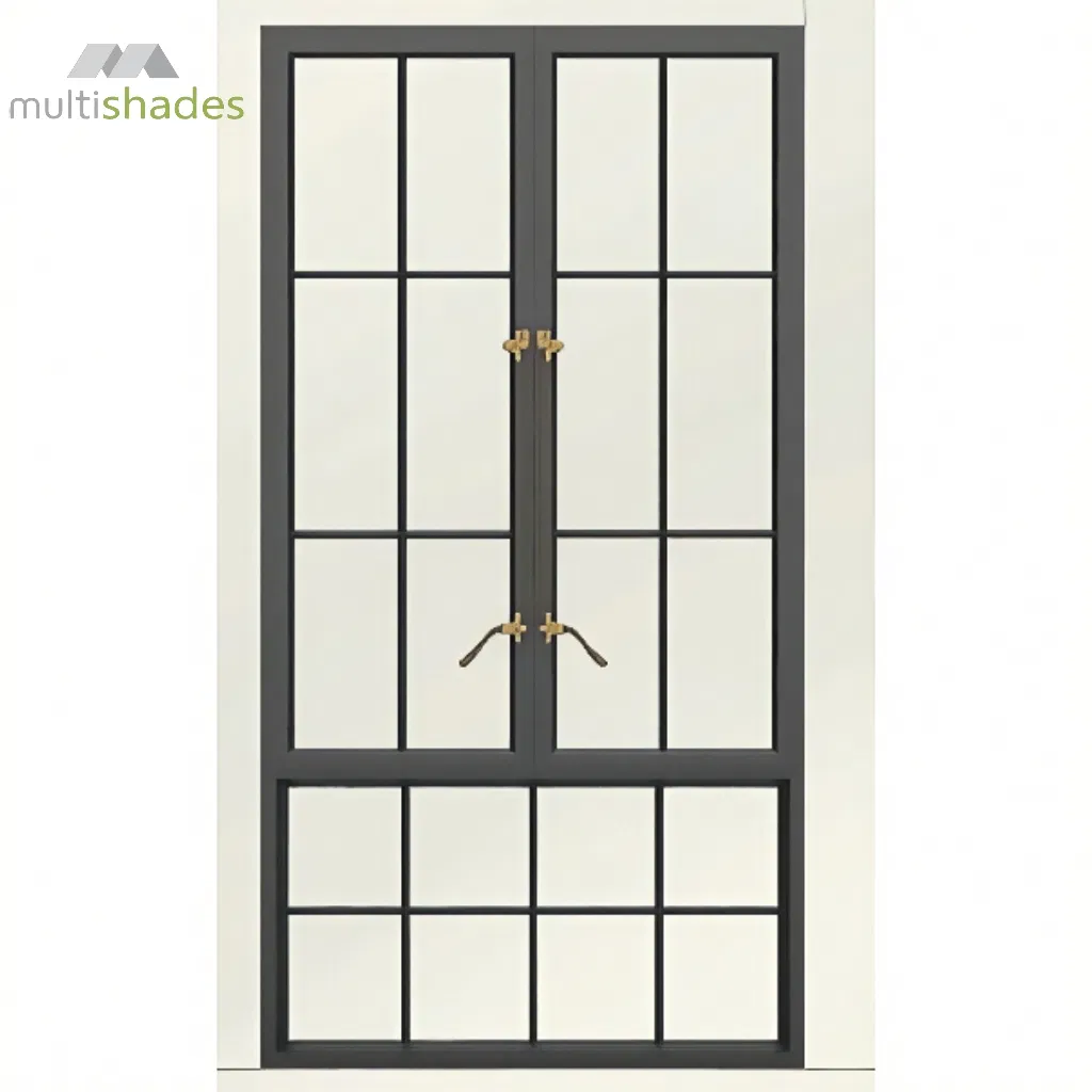 Multishades French Style Aluminum Window Premium MID-Century Casement Window with Retro Design Slim Frame