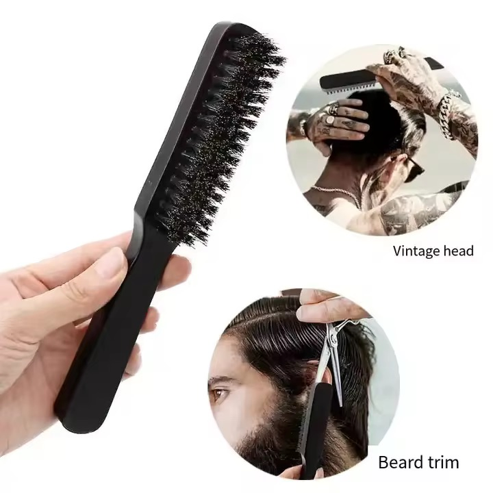 Natural Eco-Friendly Wooden Handle Men's Beard Cleaning Brush