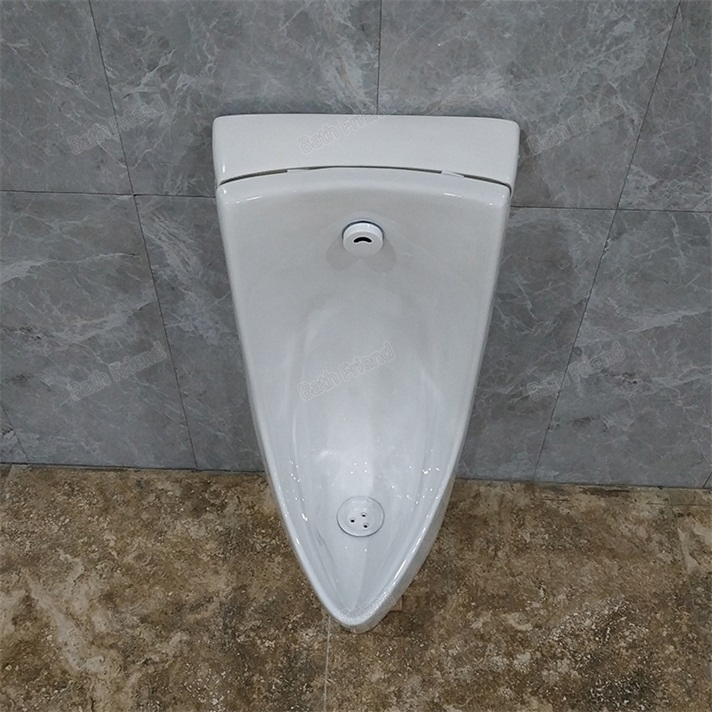 Hotel Public Corner High End Sanitary Ware Ceramic Urinal Automatic Flush Sensor
