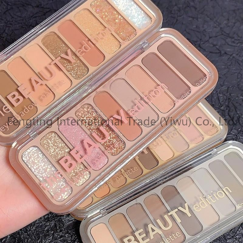 Custom Logo 9-Color Eye Shadow Makeup Tray Private Label Pearl Flash Matte Delicate Trays New Year Gift Sets