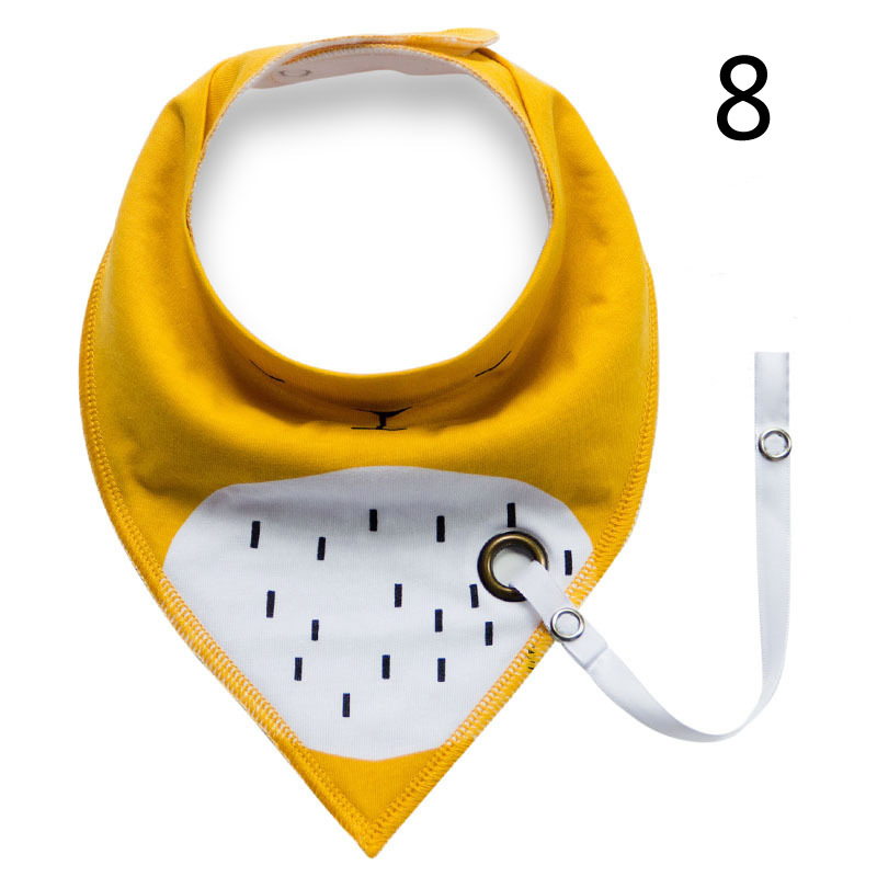 Double-Sided Organic Cotton Baby Bib with Clip for Easy Feeding