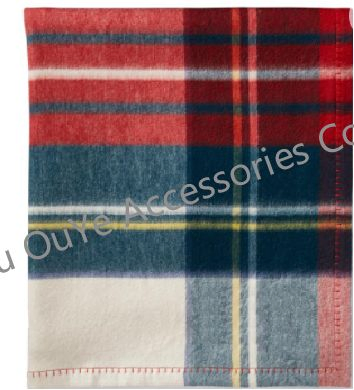 Factory Quality Luxury Soft Checker Plaid Lambswool Throw Knit Blanket