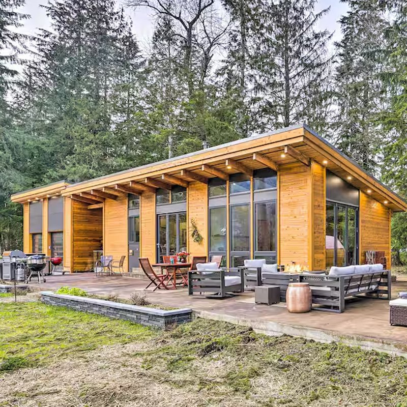 Modern Tiny House Prefab House Trailer Flat Pack Steel and Sandwich Panel Mobile Home for Hotel Use Modular Prefabricated House Prefabricated House