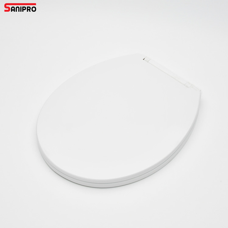Sanipro Hot Selling Sanitary Ware Bathroom Accessories Quiet Release Toilet Lid Round PP Toilet Seat