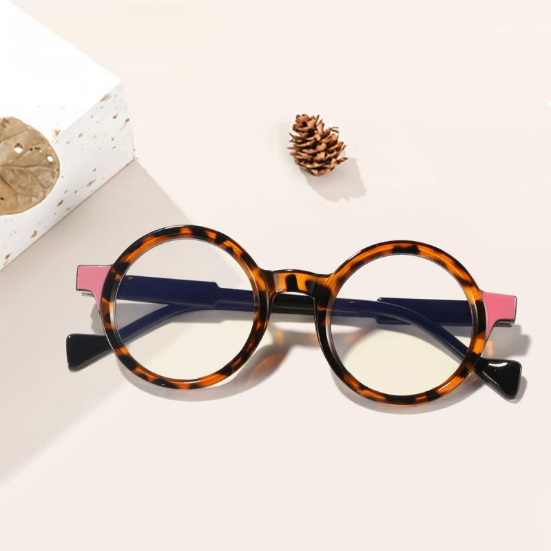 Fashionable Retro Round Frame Design Sense Reading Glasses