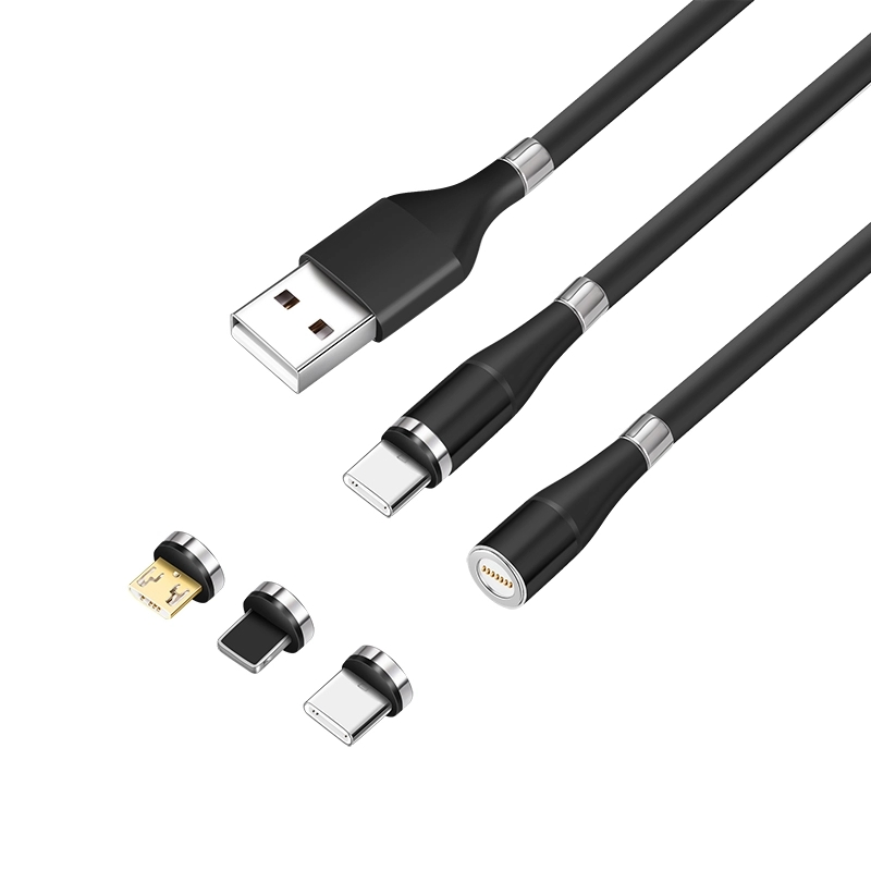 Hot Selling Flexible Spring Storage Magnetic Fast Charging Wire Mobile Phone USB Data Cable