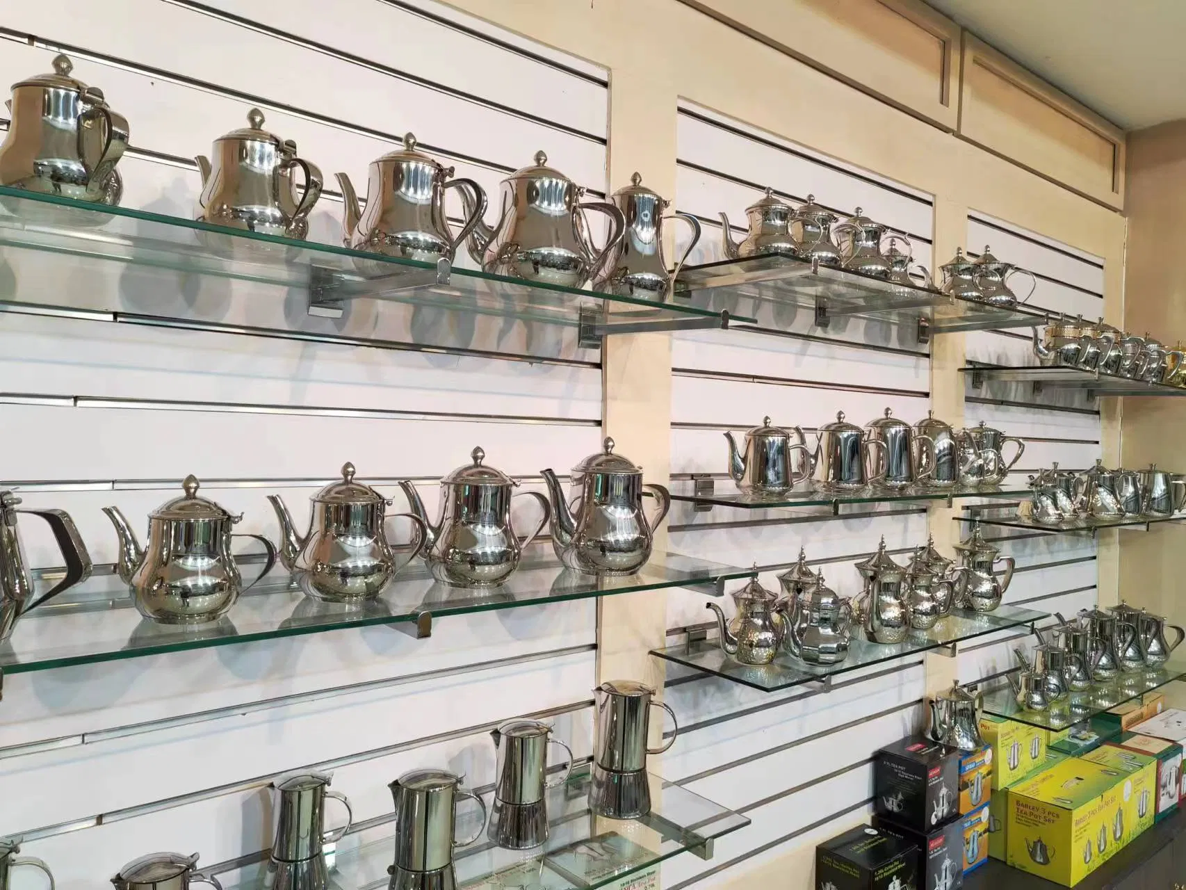 Drinkware Tea Serving Gold Color Turkish Tea Pot 1.3L 1.6L 1.8L Stainless Steel Teapot for Home