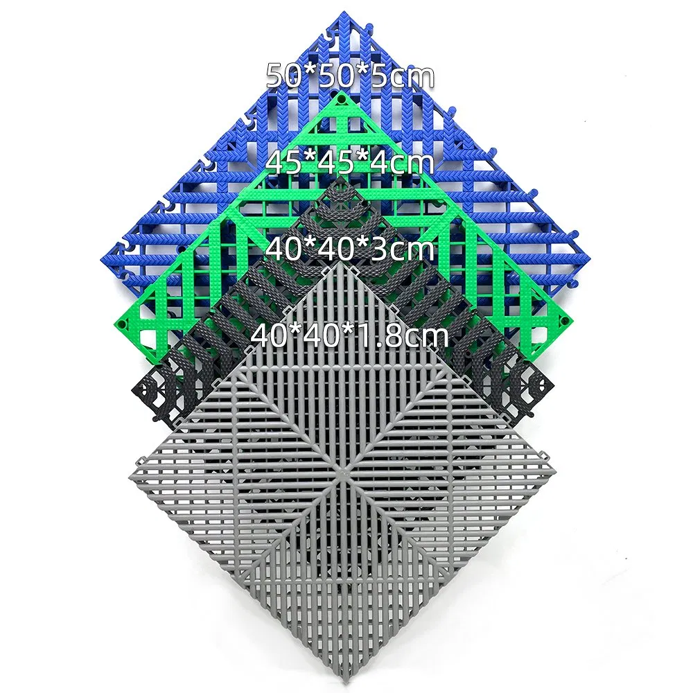 Модульный противоскользящий коврик для гаража 40x40 см